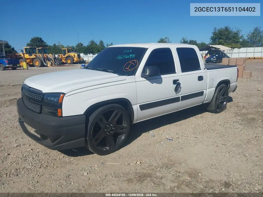 2005 CHEVROLET SILVERADO VIN 2GCEC13T651104402 — фото 2