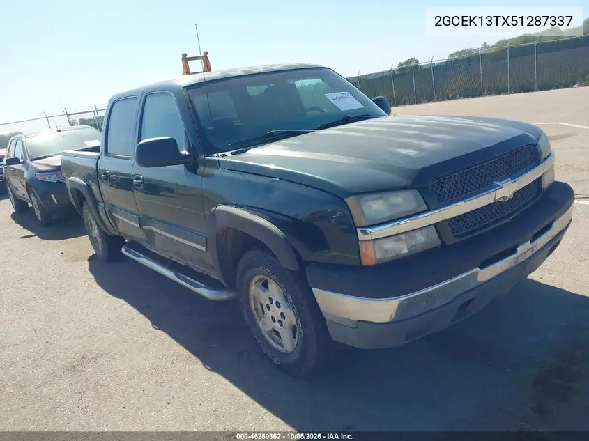 CHEVROLET SILVERADO 2005, VIN 2GCEK13TX51287337
