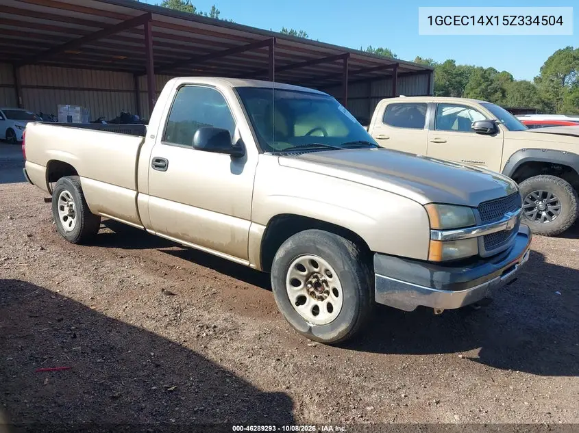 CHEVROLET SILVERADO 2005, VIN 1GCEC14X15Z334504