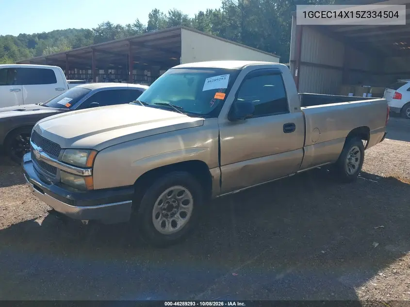 2005 CHEVROLET SILVERADO VIN 1GCEC14X15Z334504 — фото 2