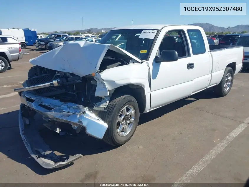 2005 CHEVROLET SILVERADO VIN 1GCEC19X95Z307480 — фото 2