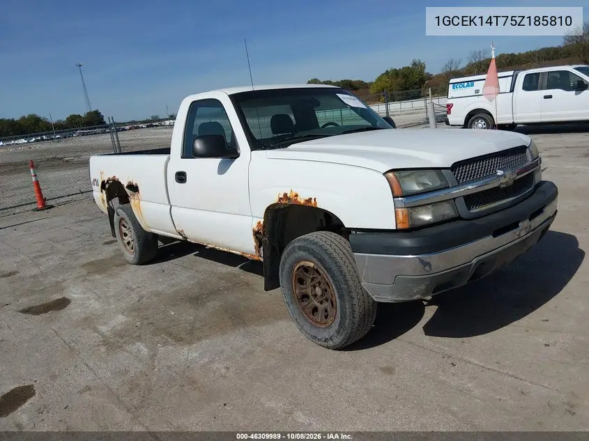 CHEVROLET SILVERADO 2005, VIN 1GCEK14T75Z185810