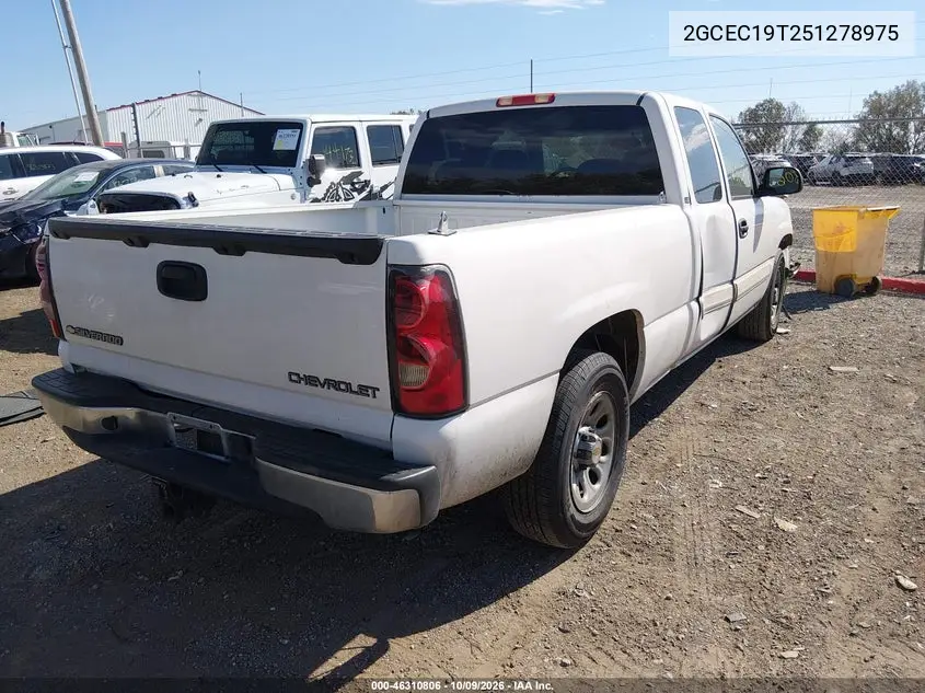 2005 CHEVROLET SILVERADO VIN 2GCEC19T251278975 — фото 4