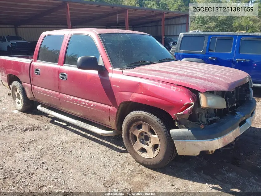 CHEVROLET SILVERADO 2005, VIN 2GCEC13T251381659