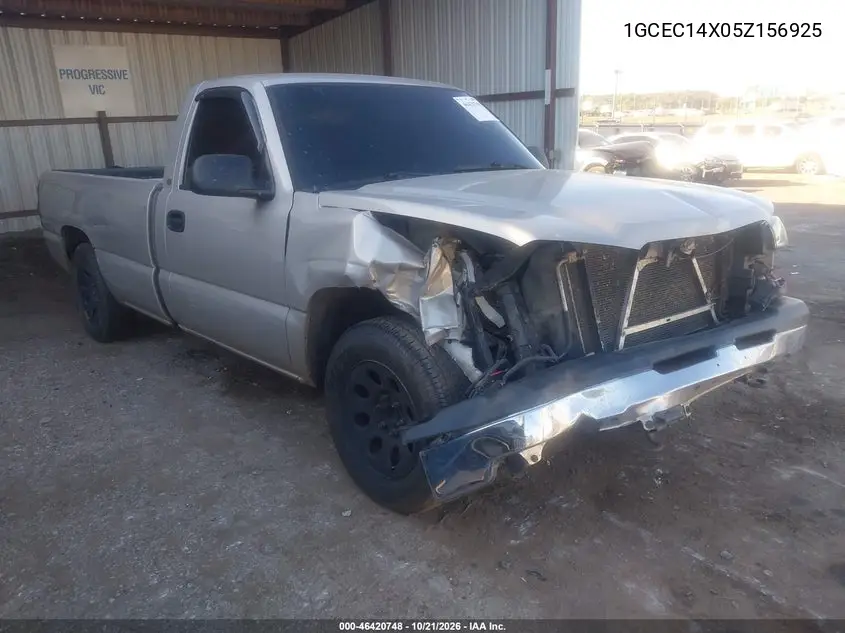 CHEVROLET SILVERADO 2005, VIN 1GCEC14X05Z156925