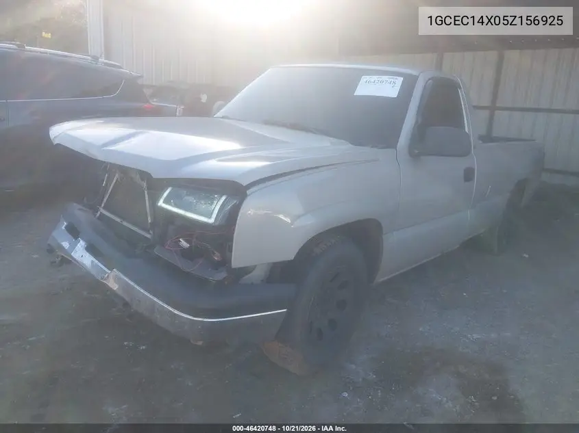 2005 CHEVROLET SILVERADO VIN 1GCEC14X05Z156925 — фото 2
