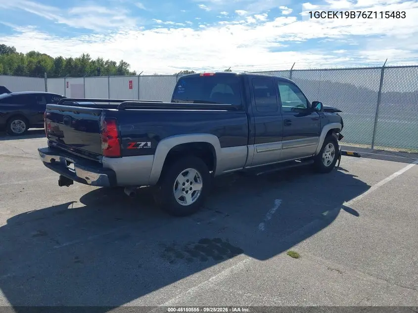 2006 CHEVROLET SILVERADO VIN 1GCEK19B76Z115483 — фото 4