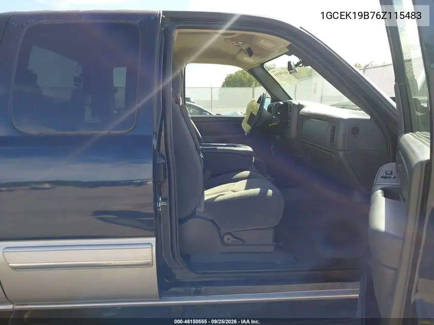 2006 CHEVROLET SILVERADO VIN 1GCEK19B76Z115483 — фото 5
