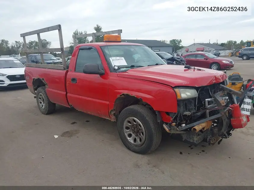 CHEVROLET SILVERADO 2006, VIN 3GCEK14Z86G252436