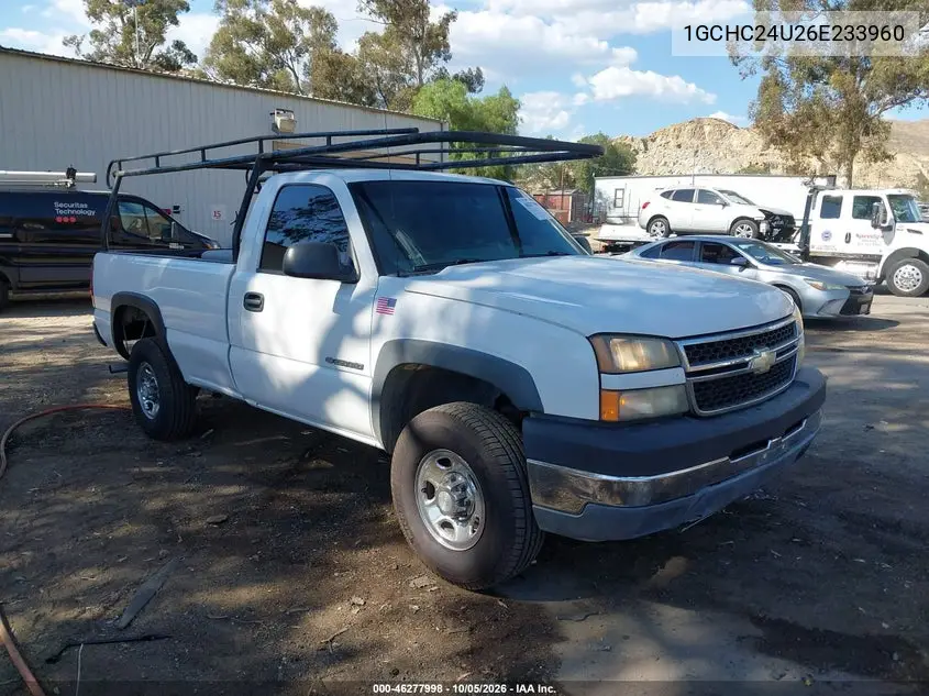 CHEVROLET SILVERADO 2006, VIN 1GCHC24U26E233960