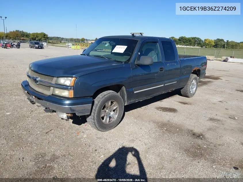 2006 CHEVROLET SILVERADO VIN 1GCEK19B36Z274209 — фото 2
