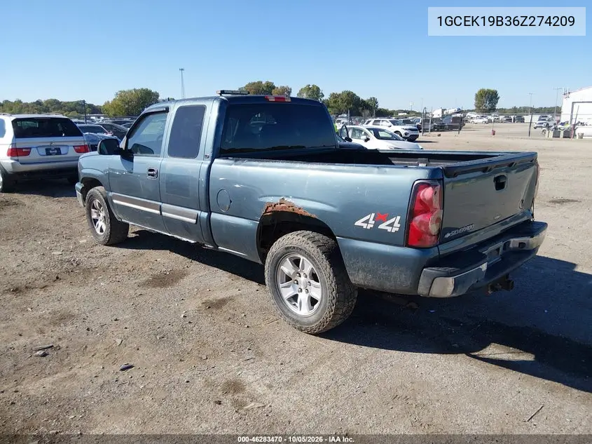 2006 CHEVROLET SILVERADO VIN 1GCEK19B36Z274209 — фото 3