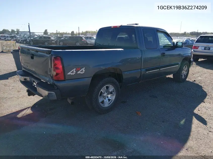 2006 CHEVROLET SILVERADO VIN 1GCEK19B36Z274209 — фото 4