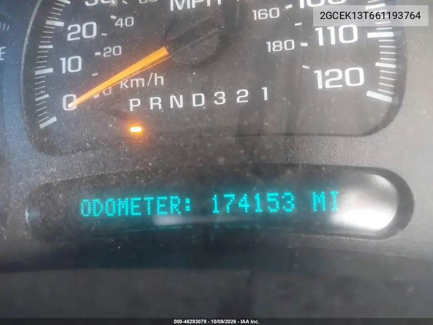 2006 CHEVROLET SILVERADO VIN 2GCEK13T661193764 — фото 7
