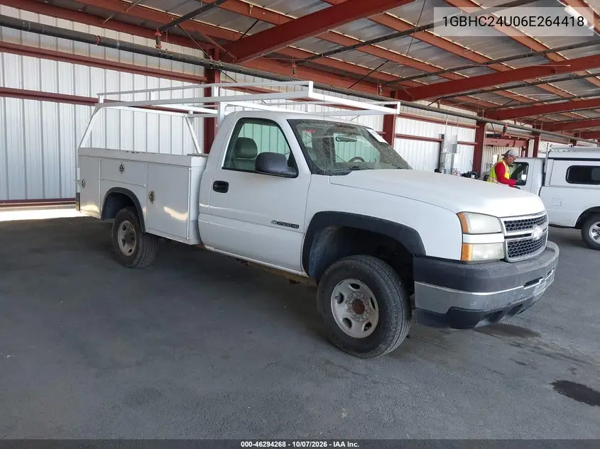 CHEVROLET SILVERADO 2006, VIN 1GBHC24U06E264418