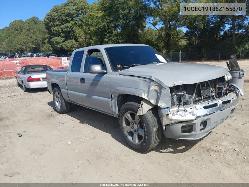 CHEVROLET SILVERADO 2006, VIN 1GCEC19T86Z155870