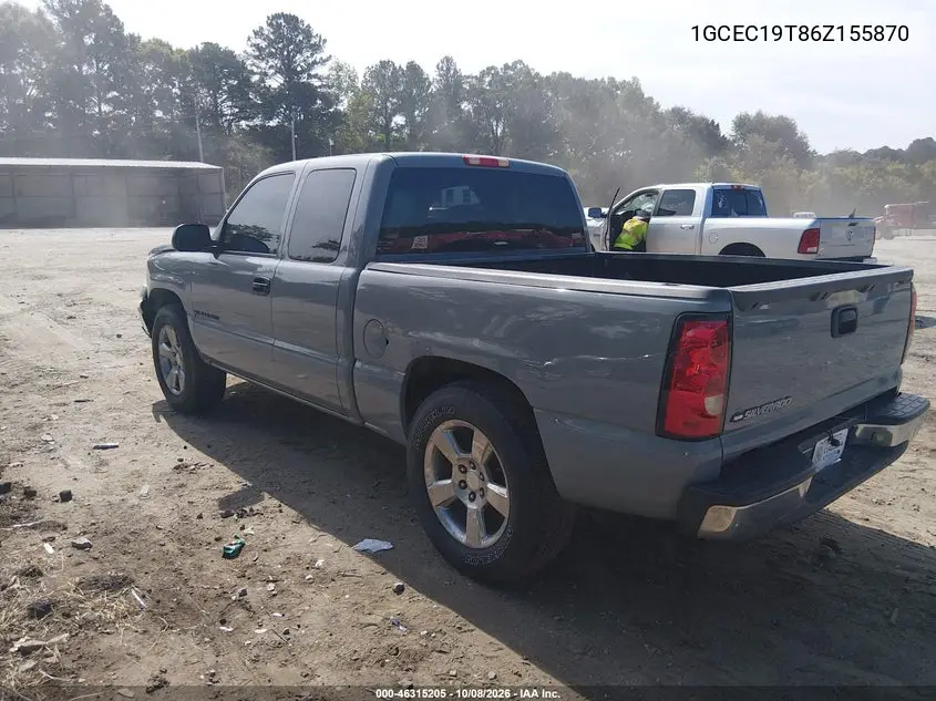 2006 CHEVROLET SILVERADO VIN 1GCEC19T86Z155870 — фото 3