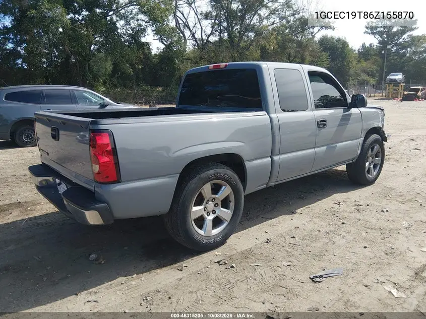 2006 CHEVROLET SILVERADO VIN 1GCEC19T86Z155870 — фото 4