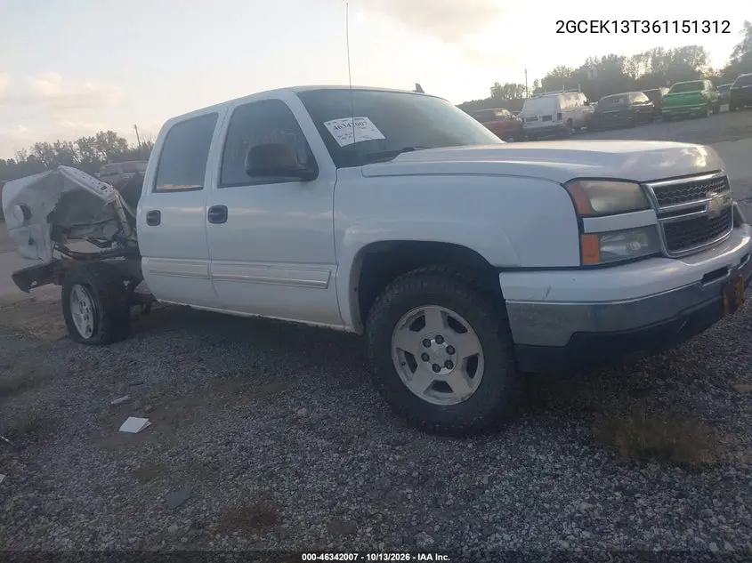 CHEVROLET SILVERADO 2006, VIN 2GCEK13T361151312