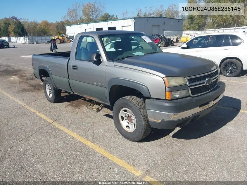 CHEVROLET SILVERADO 2006, VIN 1GCHC24U86E286145