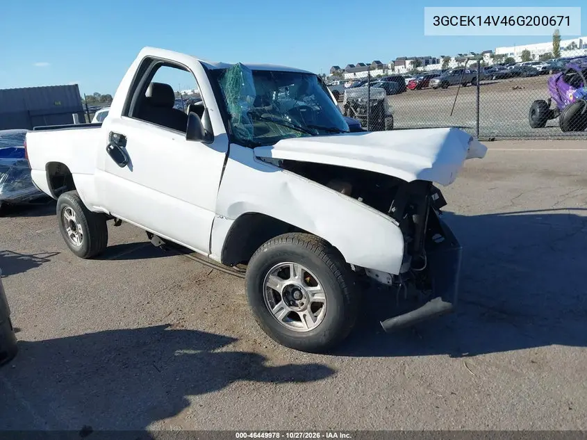 CHEVROLET SILVERADO 2006, VIN 3GCEK14V46G200671