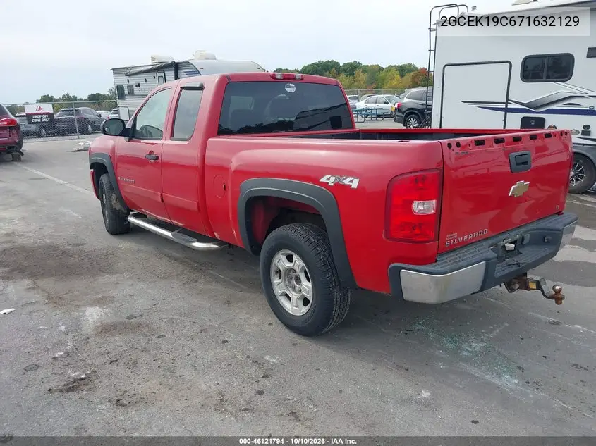 2007 CHEVROLET SILVERADO VIN 2GCEK19C671632129 — фото 3