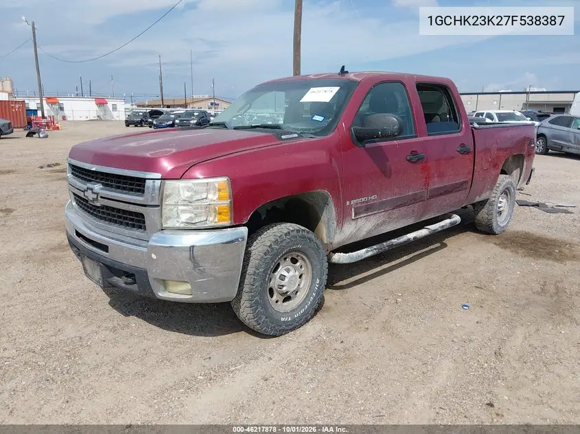 2007 CHEVROLET SILVERADO VIN 1GCHK23K27F538387 — фото 2