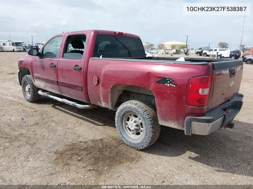 2007 CHEVROLET SILVERADO VIN 1GCHK23K27F538387 — фото 3