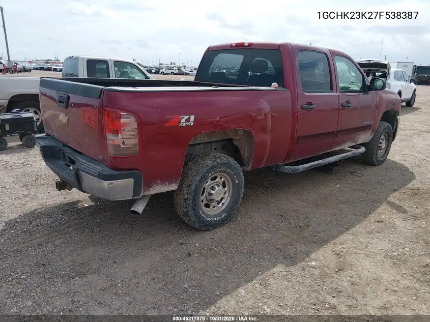 2007 CHEVROLET SILVERADO VIN 1GCHK23K27F538387 — фото 4