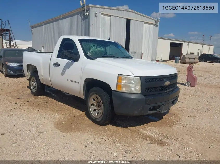CHEVROLET SILVERADO 2007, VIN 1GCEC14X07Z618550
