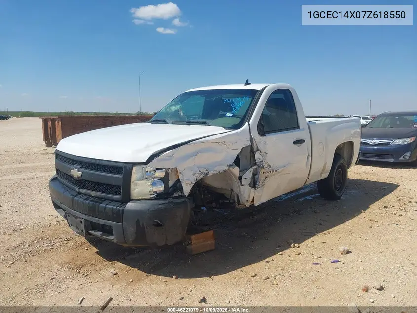2007 CHEVROLET SILVERADO VIN 1GCEC14X07Z618550 — фото 2