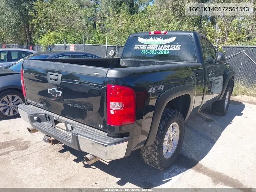2007 CHEVROLET SILVERADO VIN 1GCEK14C67Z564543 — фото 4