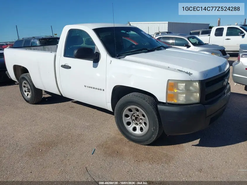 CHEVROLET SILVERADO 2007, VIN 1GCEC14C77Z524288