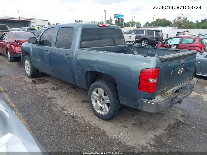 2007 CHEVROLET SILVERADO VIN 2GCEC13C871553728 — фото 3
