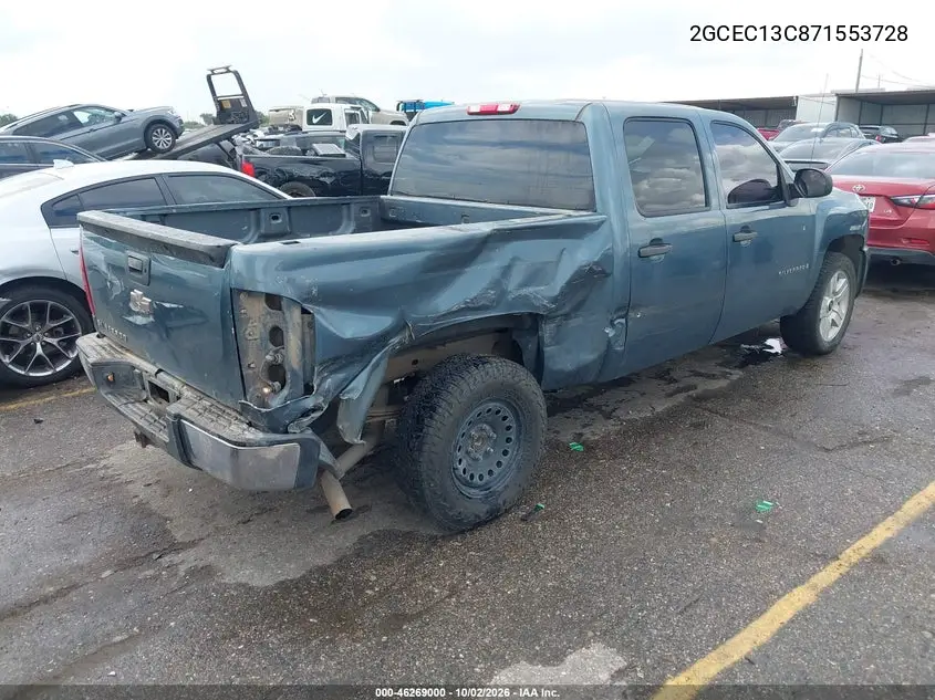 2007 CHEVROLET SILVERADO VIN 2GCEC13C871553728 — фото 4
