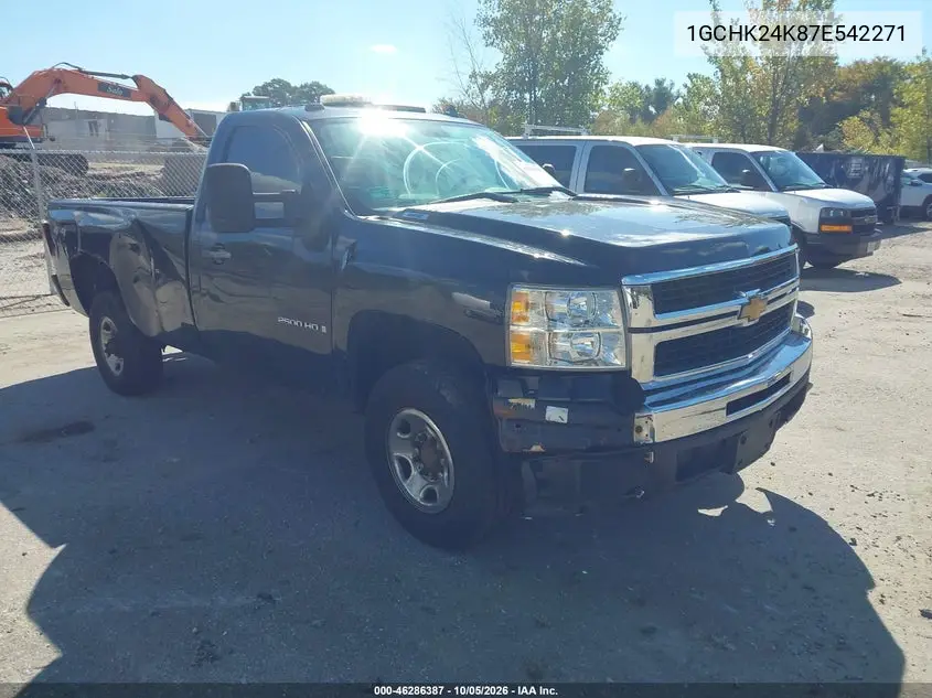 CHEVROLET SILVERADO 2007, VIN 1GCHK24K87E542271