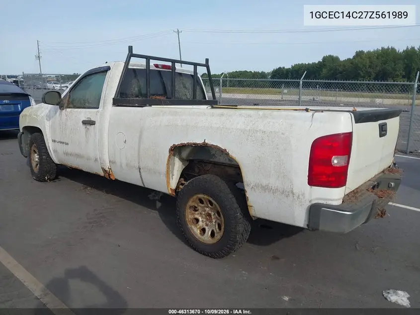 2007 CHEVROLET SILVERADO VIN 1GCEC14C27Z561989 — фото 3