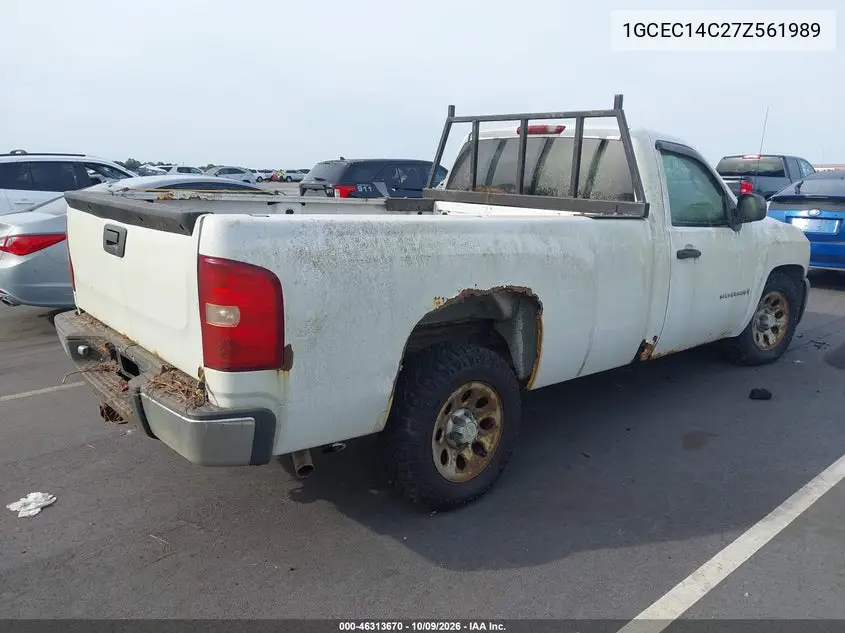 2007 CHEVROLET SILVERADO VIN 1GCEC14C27Z561989 — фото 4