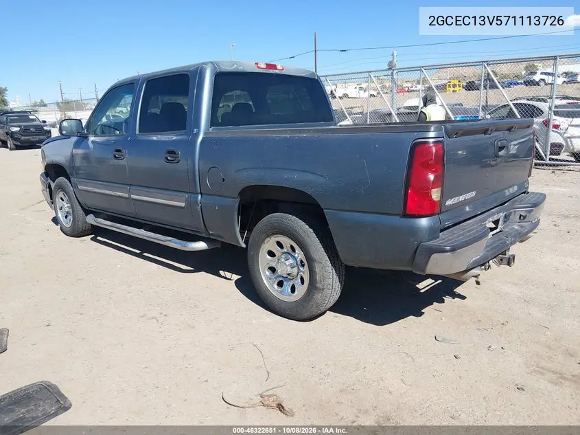 2007 CHEVROLET SILVERADO VIN 2GCEC13V571113726 — фото 3