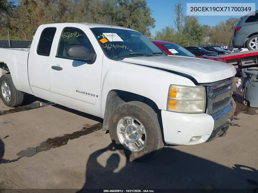 CHEVROLET SILVERADO 2007, VIN 2GCEK19CX71700349