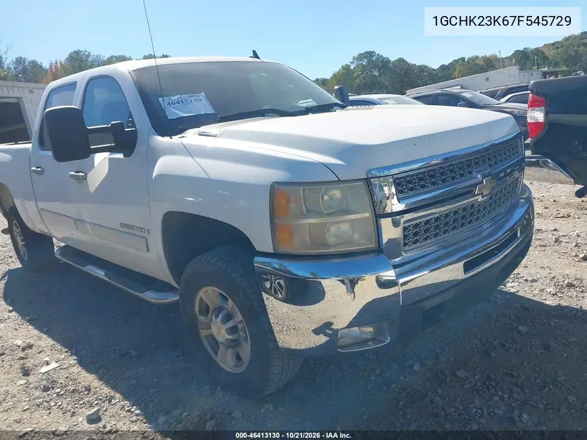CHEVROLET SILVERADO 2007, VIN 1GCHK23K67F545729