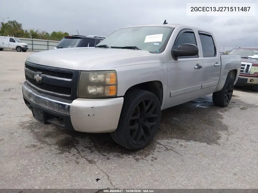 2007 CHEVROLET SILVERADO VIN 2GCEC13J271511487 — фото 2