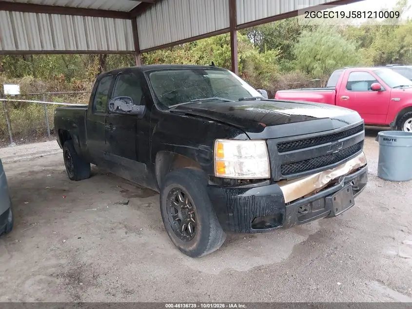 CHEVROLET SILVERADO 2008, VIN 2GCEC19J581210009