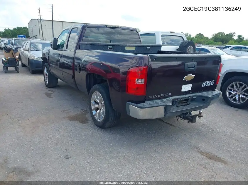 2008 CHEVROLET SILVERADO VIN 2GCEC19C381136249 — фото 3