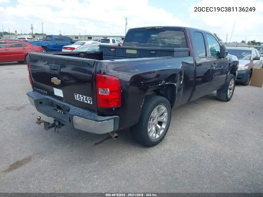 2008 CHEVROLET SILVERADO VIN 2GCEC19C381136249 — фото 4