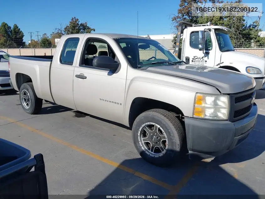 CHEVROLET SILVERADO 2008, VIN 1GCEC19X18Z200122