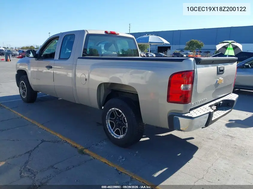 2008 CHEVROLET SILVERADO VIN 1GCEC19X18Z200122 — фото 3