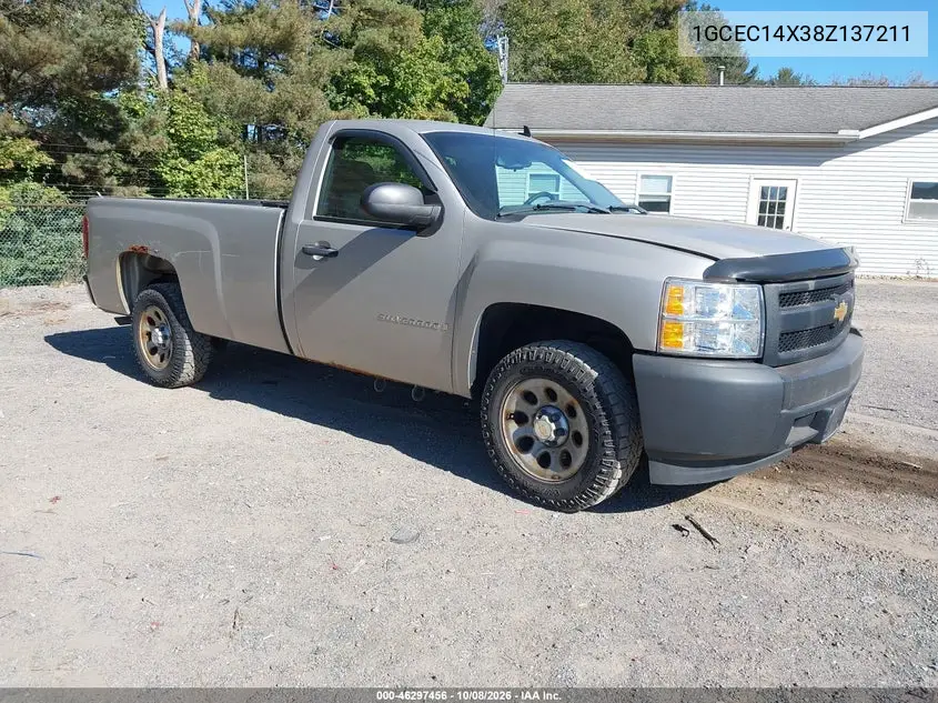 CHEVROLET SILVERADO 2008, VIN 1GCEC14X38Z137211