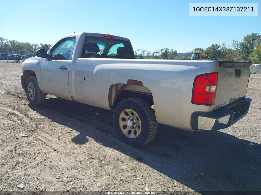 2008 CHEVROLET SILVERADO VIN 1GCEC14X38Z137211 — фото 3
