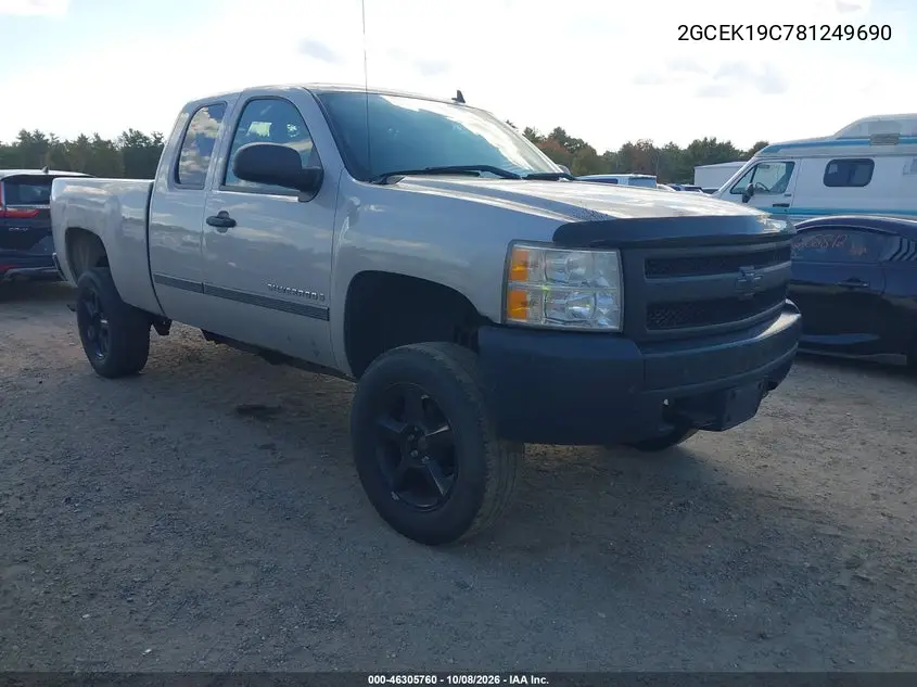 CHEVROLET SILVERADO 2008, VIN 2GCEK19C781249690